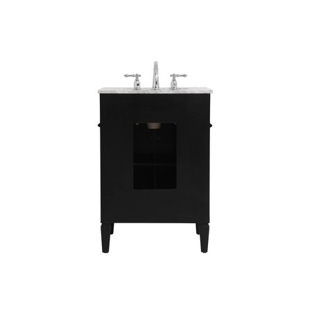 Elegant Decor 24 Inch Single Bathroom Vanity In Black VF12524BK